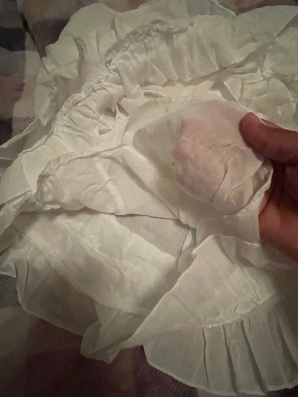 Beautiful White Delia's All Cotton Frilly Summer Baby Doll Style Top!! Women's L - Picture 7 of 16